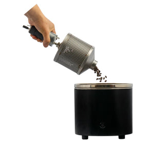 KALDI Mini Home Coffee Gas Roaster - 200g Capacity, Choice of Manual Handle or Motor Drive, Hopper/Sampler as option, Gas Burner Required (Motorized, Roaster Only)