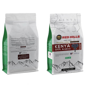 RED HILLS KENYA DECAF ROAST Kaffee, 100 % frisch gerösteter Arabica-Kaffee (Bohne, 12 OZ)