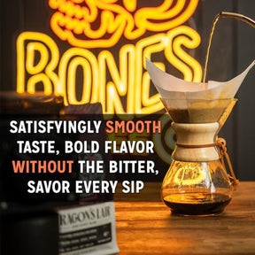 Bones Coffee Company ワールドツアー サンプルパック ギフトセット、ミディアムロースト ホールビーンコーヒー 低酸味フレーバーコーヒー豆 (4 オンス、5 パック)