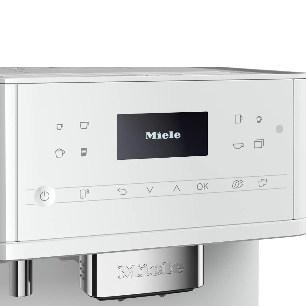 Miele CM 6160 MilkPerfection Kaffeevollautomat - OneTouch for Two, AromaticSystem, 4 individuelle Profile, DoubleShot, WiFi-fähig, LED-Beleuchtung, einfache Reinigung, in Lotusweiß