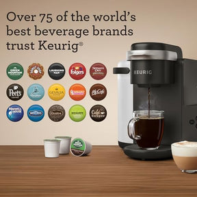 Keurig K-Cafe K-Duo Kaffee-, Latte- und Cappuccinomaschine für Einzelportionen, dunkle Anthrazit