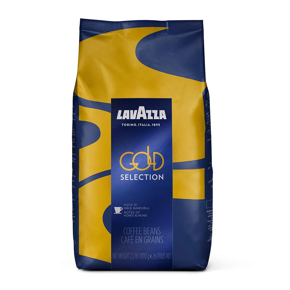 Lavazza Gold Selection Kaffeemischung aus ganzen Bohnen, helle Röstung, 1 kg Beutel, Premium-Qualität, in Italien gemischt und geröstet, gut ausgewogen, aromatische Mischung mit Noten von Honig und Mandeln