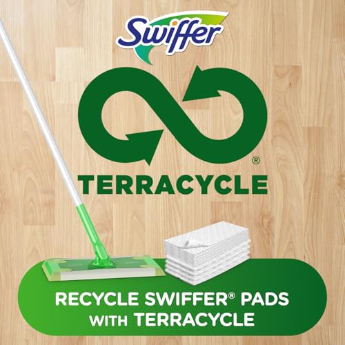 Swiffer スイーパー 2-in-1 乾式+湿式フロアモップ&amp;スイーピングキット、床掃除用マルチサーフェスキット、キットにはスイーパー1台、乾式スイーピングクロス14枚、湿式モップクロス5枚が含まれます