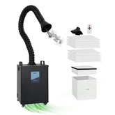 FumeClear FC-2002A レーザー煙抽出器 S1、D1 Pro 10W～20W レーザー彫刻機用 260m³/h 強力吸引、低騒音 12 個のフィルター付き はんだ煙抽出器 はんだ付け レーザー彫刻 煙洗浄用