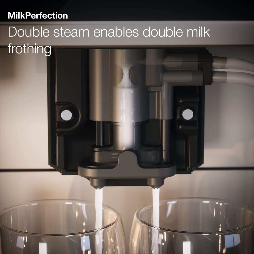 Miele CM 6160 MilkPerfection Kaffeevollautomat - OneTouch for Two, AromaticSystem, 4 individuelle Profile, DoubleShot, WiFi-fähig, LED-Beleuchtung, einfache Reinigung, in Lotusweiß