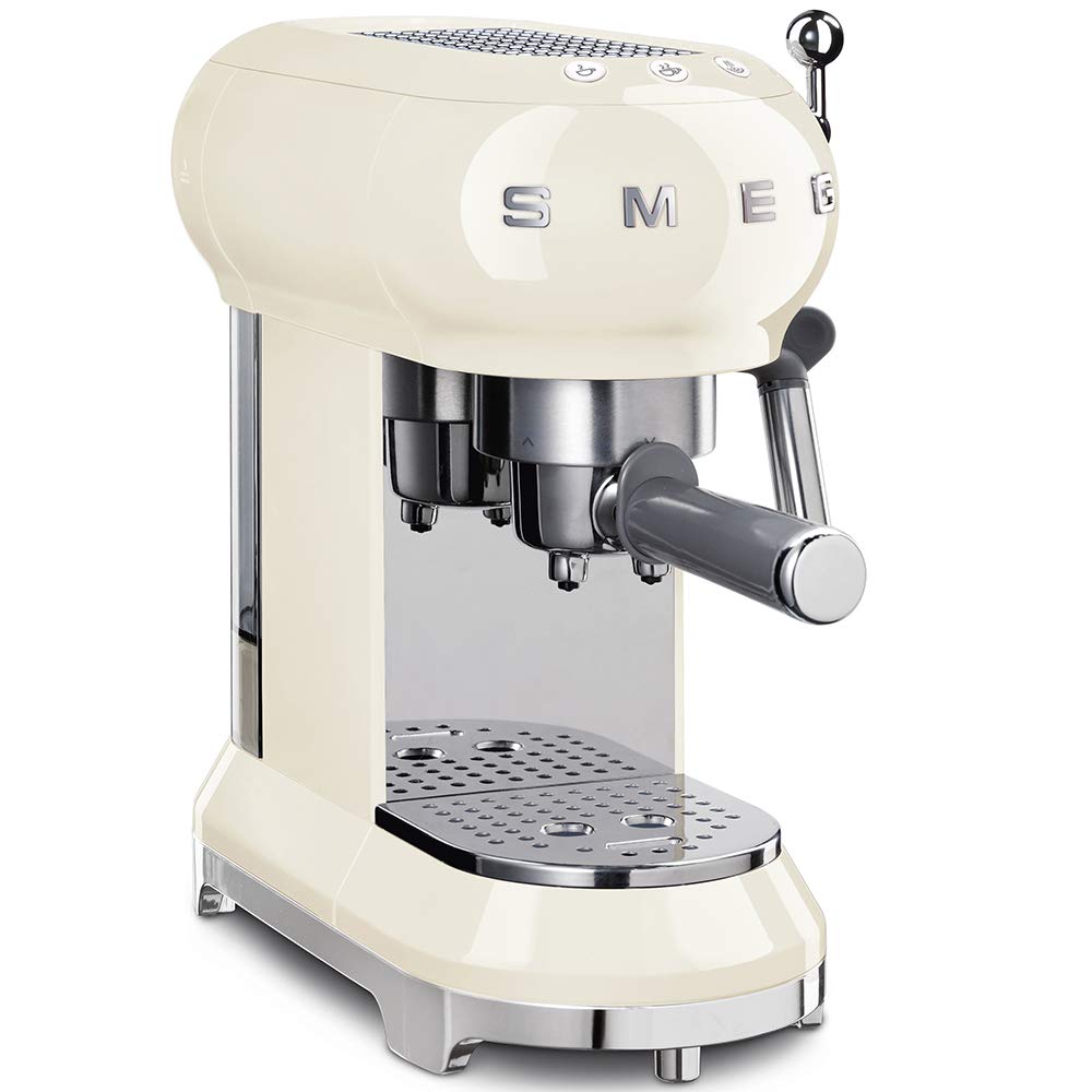 Smeg ECF01CRUS Espresso Coffee Machine, One Size, 1L, Cream