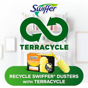 Swiffer Dusters Refill for Cleaning, Feather & Microfiber Duster Disposable Alternative, For Dusting Furniture, Blinds, Ceiling Fans, Walls, Helps Remove Allergens, Heavy Duty, Unscented, 11ct