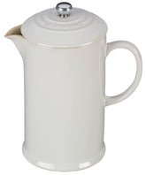 Le Creuset French Press aus Steingut, 34 oz, weiß