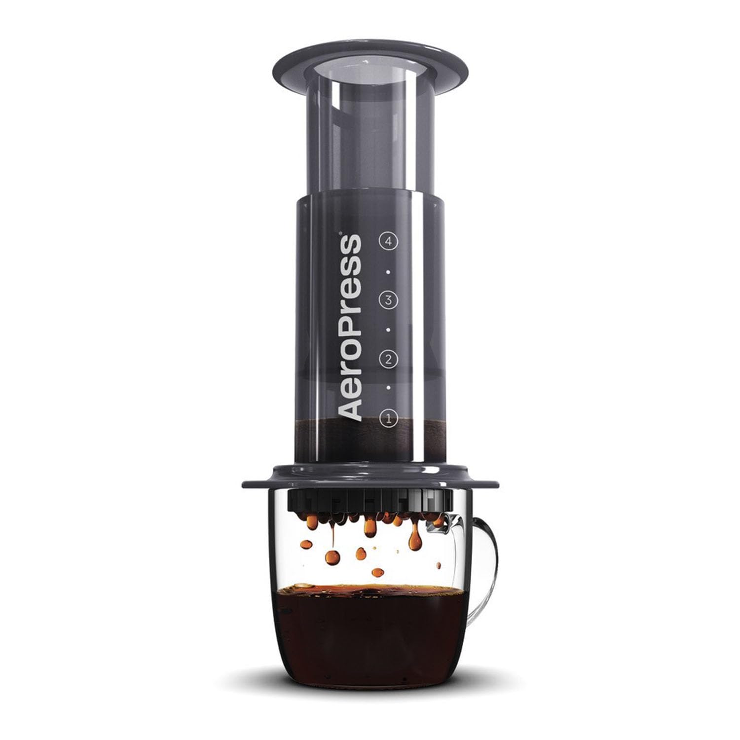 AeroPress Original Coffee and Espresso-style Maker, Barista Level Portable Coffee Maker with Chamber, Plunger, & Filters, Quick Coffee and Espresso Maker