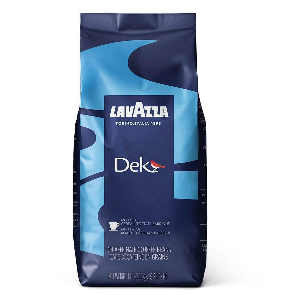 Lavazza Decaf Dark Espresso Roast Kaffeebohnen, 1,1-Pfund-Beutel – authentische italienische Mischung, cremig mit sanftem Geschmack