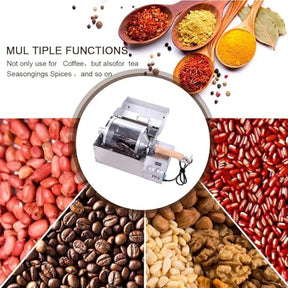 GenSDH Full Automatic Coffee Roaster, Stainless Steel Drum Coffee Bean Roaster Machine, Electric Home Coffee Bean Baking Machine, Professional Coffee Bean Roaster for Restaurant