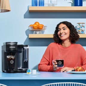 Keurig K-Brew+Chill Eis- oder Heißkaffeemaschine für Einzelportionen im K-Cup mit MultiStream- und QuickChill-Technologie, 70 oz. Abnehmbarer Wasserbehälter