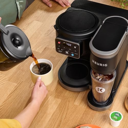 Keurig K-Duo ホット&amp;アイス シングルサーブ&amp;カラフェ コーヒーメーカー、マルチストリーム テクノロジー、72 オンス リザーバー (第 2 世代)