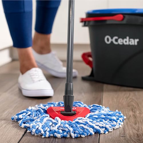 O-Cedar RinseClean Spin Mop & Bucket System | Clean with Clean Water | Removes 99% of Bacteria