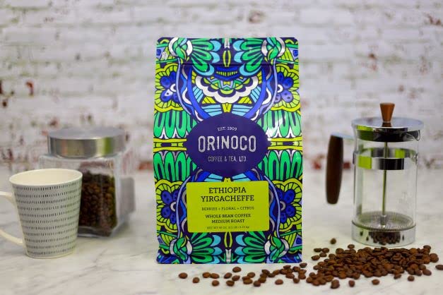 Orinoco Ethiopian Yirgacheffe 2.5lb bag, Medium Roast, Whole Bean Coffee, 100% Arabica beans