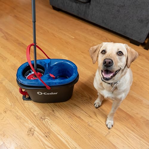 O-Cedar RinseClean Spin Mop & Bucket System | Clean with Clean Water | Removes 99% of Bacteria