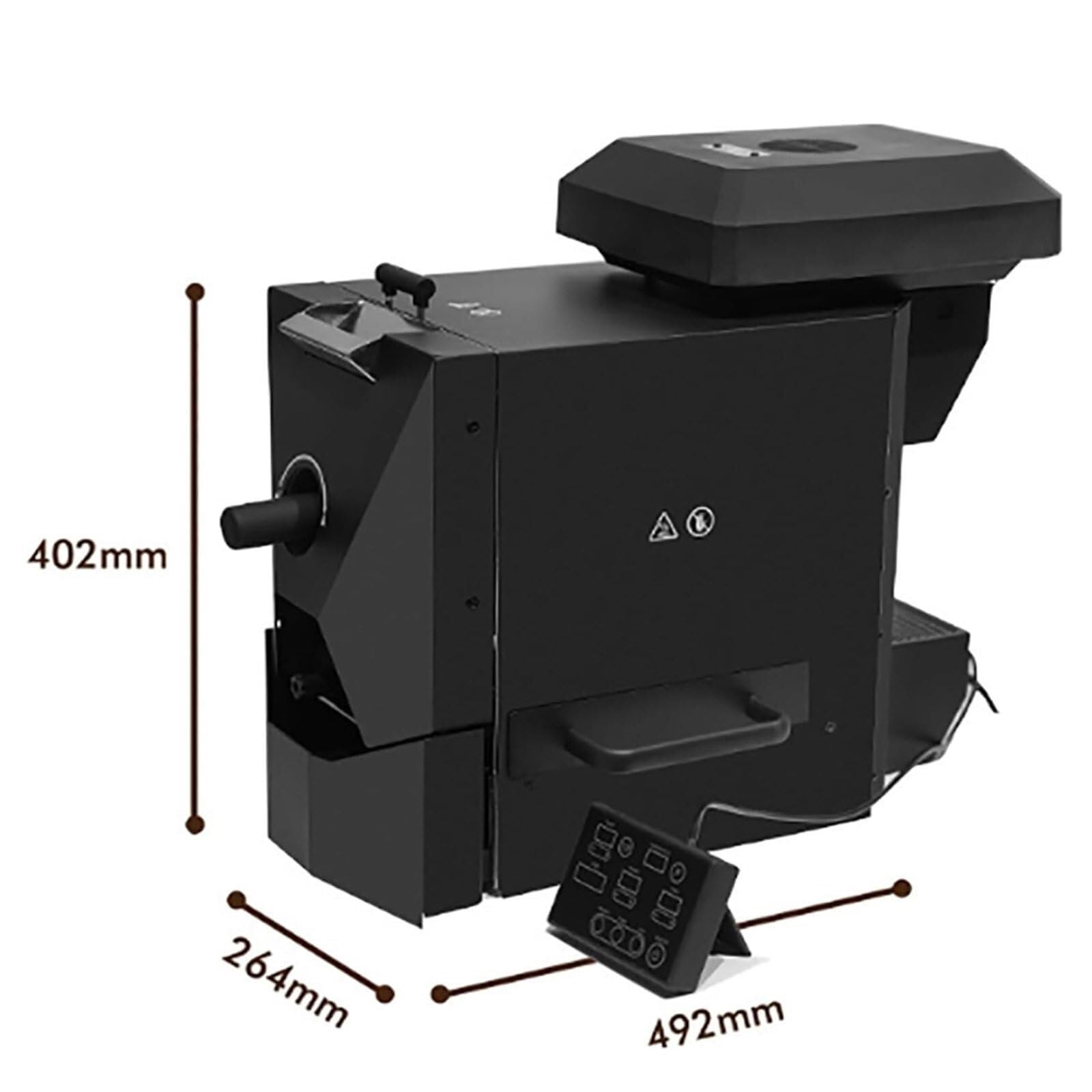 Dandanm Elektrischer Kaffeebohnenröster, gewerblicher Röster, elektrische Kaffeebohnenröstmaschine, mit Rauchfilter + Spreuauffangbehälter