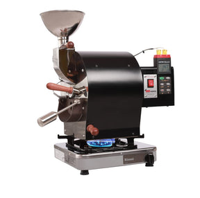 Kaldi Fortis Coffee Roaster with Accessories, 600g Batch, Gas burner is required. (Semi-Convective Type, Dual Thermometer)