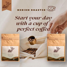 Premium Kenyan Medium Roast Coffee Beans | 100% Arabica AA Specialty Roasted | Whole Bean Peak Natural Flavor | 250g Bag