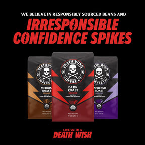 Death Wish Coffee, Bio- und Fair-Trade-Kaffee aus dunkel gerösteten ganzen Bohnen, 16 oz