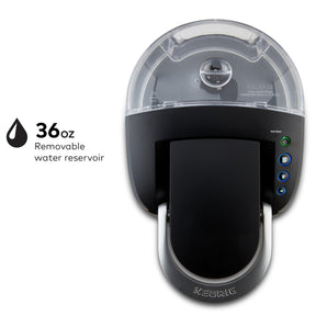 Keurig K-Compact Einzelportions-K-Cup-Pad-Kaffeemaschine, mit 3 Brühgrößen, Smart Start-Funktion, abnehmbarem 36oz-Tank, schwarz