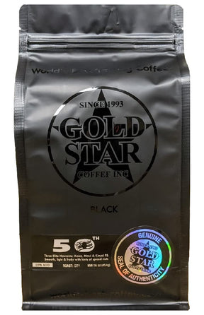 Gold Star Coffee 50th - 100% Hawaiian Coffee Blend - Kona, Maui & Kaui Pea Berry - Low Acid Coffee