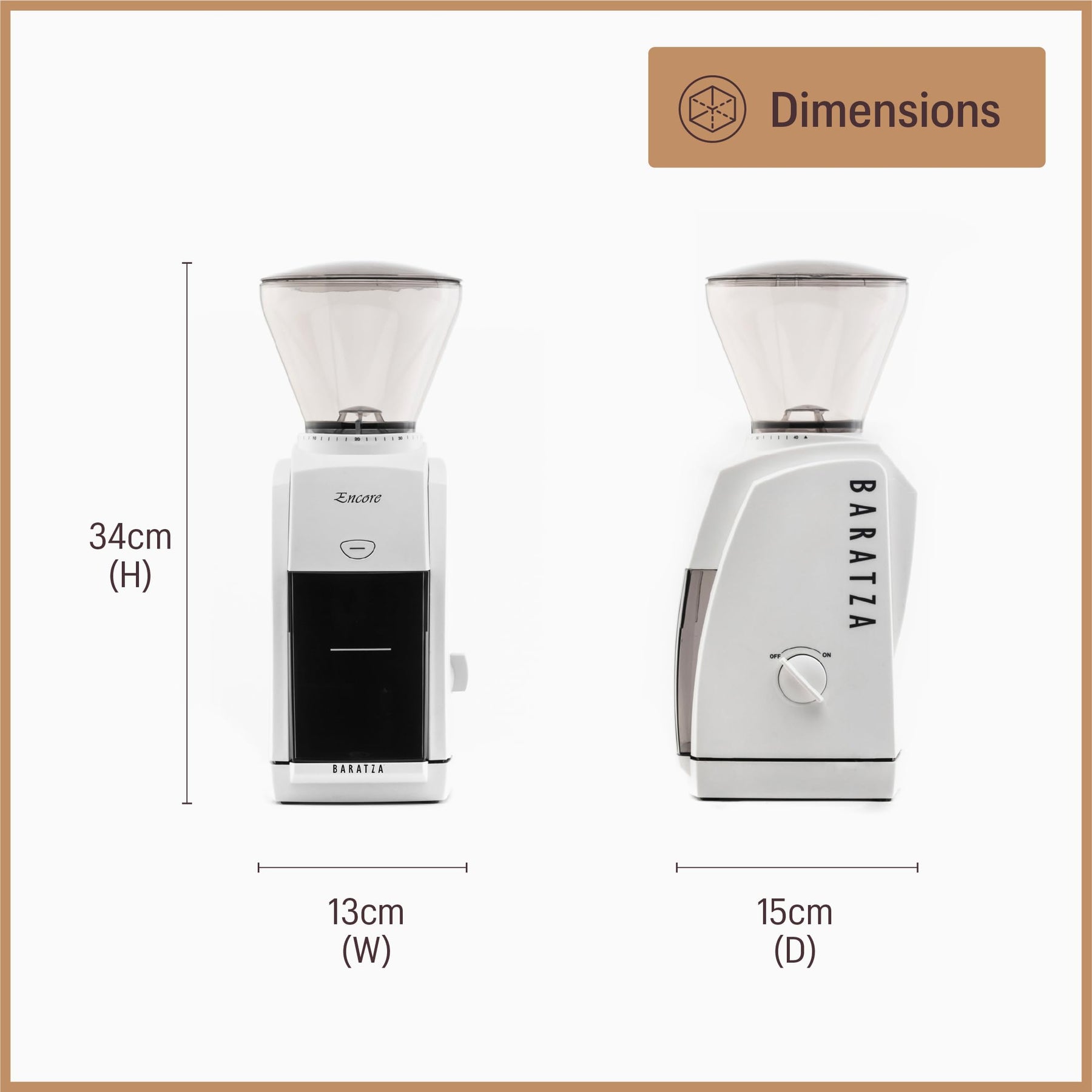 Baratza Encore Coffee Grinder ZCG485BLK, Black