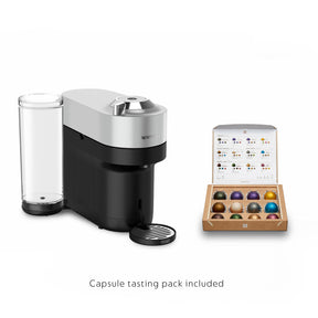 Nespresso Vertuo Pop+ デラックス コーヒー＆エスプレッソ マシン (De'Longhi 製)、120 ボルト、シルバー