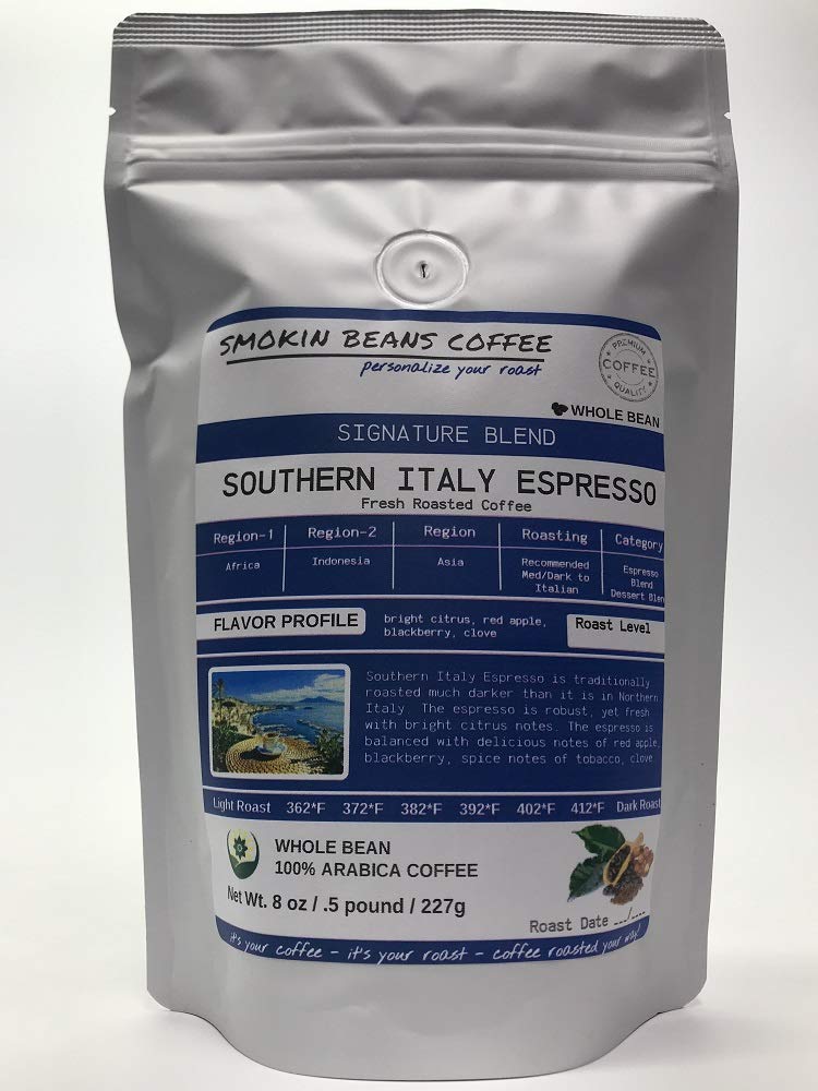 7 Espresso Blends Combo Bean Box (Fresh Roasted Coffee) 7 bags 8oz each roasted-to-order daily various roasts whole bean we can grind, provide lighter or darker roast upon request message at checkout