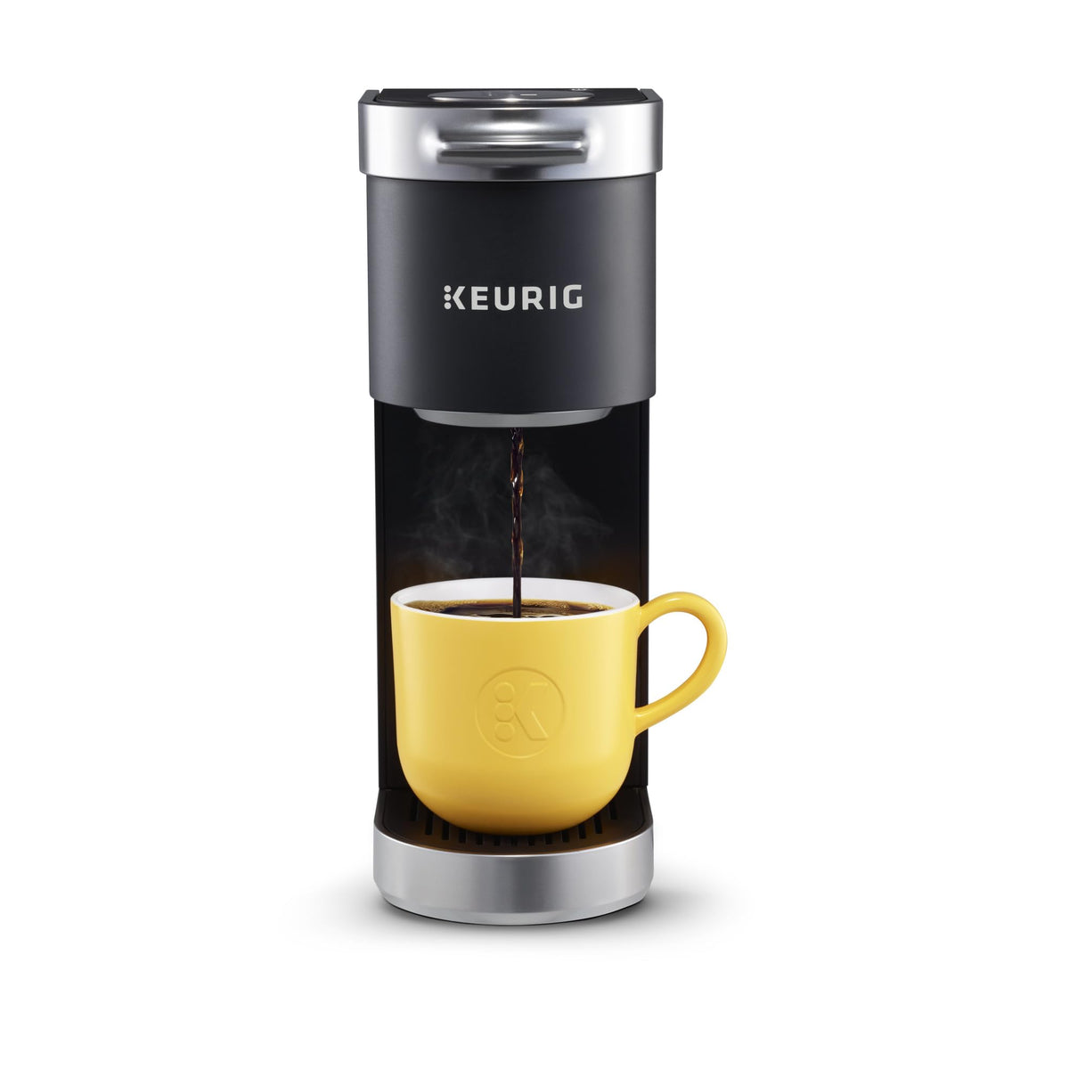 Keurig K-Mini Plus シングルサーブ K-Cup ポッドコーヒーメーカー、6～12オンスの抽出サイズ、最大9個のK-Cupポッドを収納可能、トラベルマグ対応、マットブラック