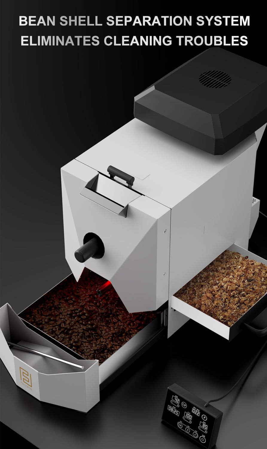 Electric Coffee Bean Roaster Machine, Smokeless Drum Roasting, for Home&Commercial Automatic Baking, Capacity MAX:500g