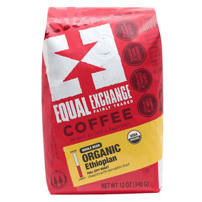 Equal Exchange Organic Whole Bean Coffee, Ethiopian, 12-Ounce Bag