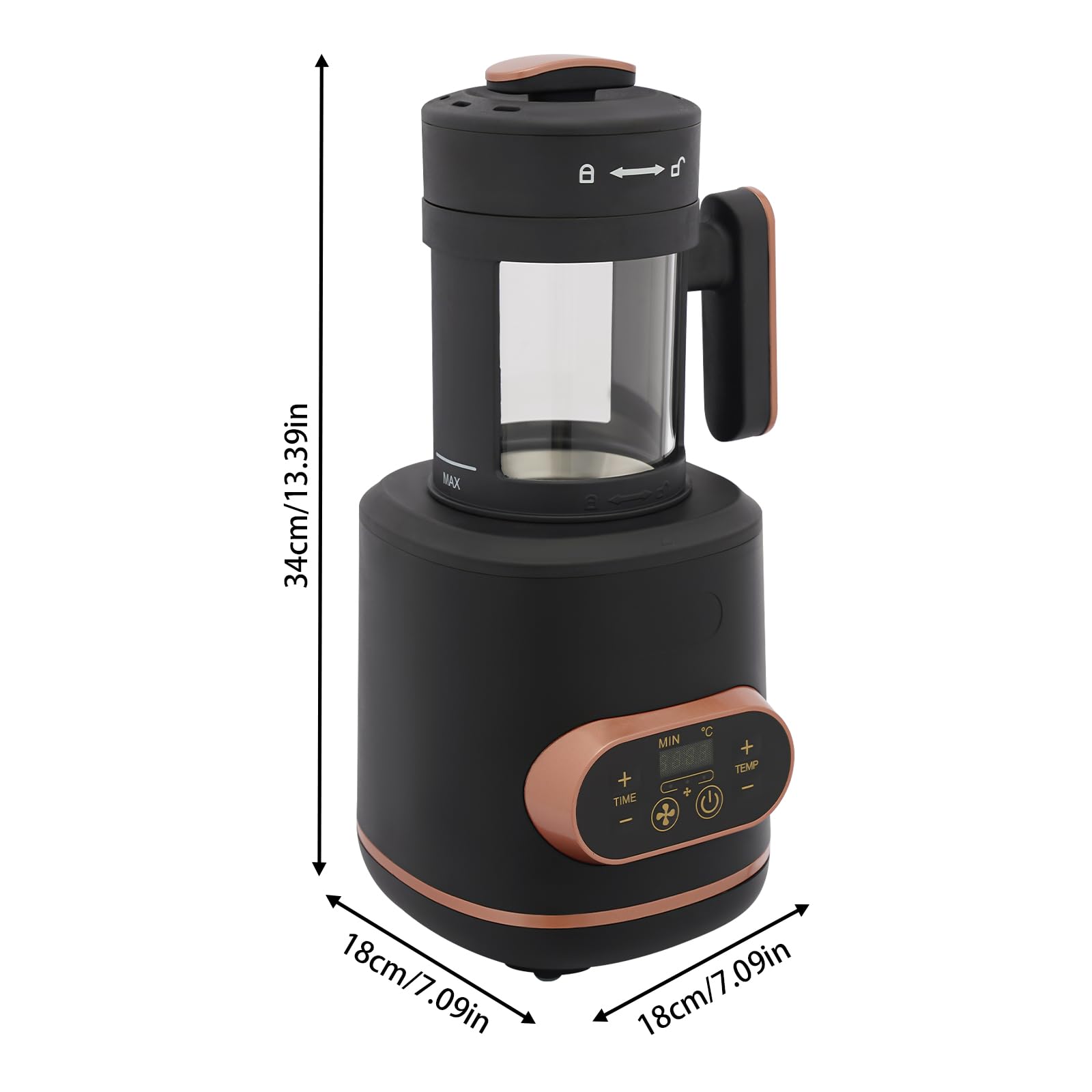 DNYSYSJ Electric Coffee Bean Roaster Machine, Home Use Air Coffee Roaster, Adjustable Timer Roasting Heating and Air Fan Setting