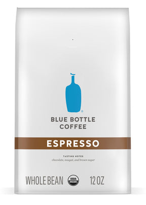 Blue Bottle Whole Bean Organic Coffee, Espresso, Dark Roast, 12 Ounce bag (Pack of 1)