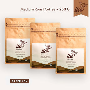 Premium Kenyan Medium Roast Coffee Beans | 100% Arabica AA Specialty Roasted | Whole Bean Peak Natural Flavor | 250g Bag