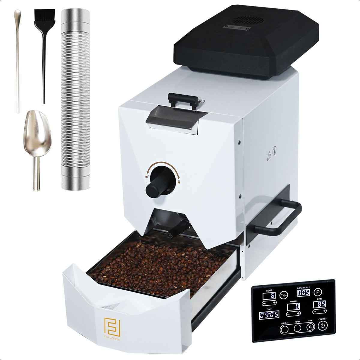 Electric Coffee Bean Roaster Machine, Smokeless Drum Roasting, for Home&Commercial Automatic Baking, Capacity MAX:500g