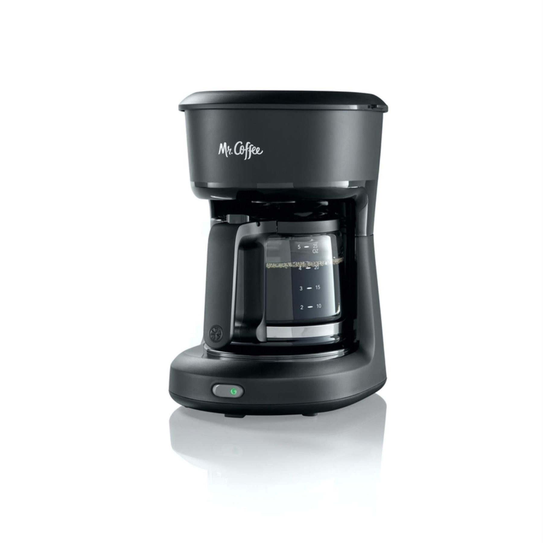 Mr. Coffee® 5-Tassen Mini Brew Switch Kaffeemaschine, Schwarz