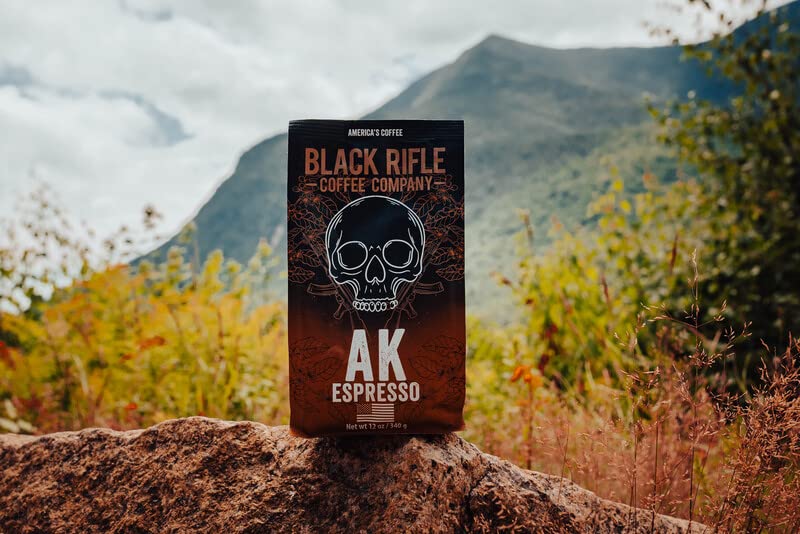 Black Rifle Coffee Company, AK-47 Espresso,100% Arabica Coffee,Colombian Supremo Roasted Dark, Whole Bean 12 oz Bag