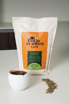 VIEJO DE MONTE Grüne Kaffeebohnen, ungerösteter Kaffee aus ganzen Bohnen, 5 Pfund | Spezialqualität für frische Röstung | Perfekt zum Rösten zu Hause und für Kaffeeröster | Premiumqualität für frisch gerösteten Kaffee