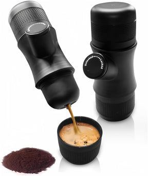 Portable Espresso Machine - Manually Operated - Compact Handheld Coffee Maker - No Batteries - Perfect for Travel, Camping, Beach, Hotel