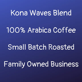 River Moon Coffee, Kona Coffee Whole Bean, Medium Roast, 16 Ounce, Kona Waves Hawaiian Blend, Sustainably Farmed, 100% Arabica