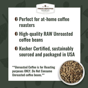 Fresh Roasted Coffee, Unroasted Indo-Pacific Home Roasting Starter Kit, Kosher