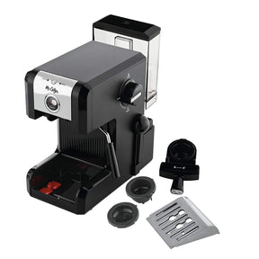 Mr. Coffee Easy Maker | Authentische Pump-Espressomaschine, 6-teilig, Chrom/Schwarz