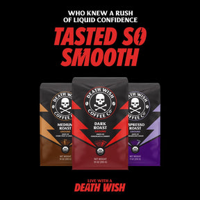 Death Wish Coffee, Bio- und Fair-Trade-Kaffee aus dunkel gerösteten ganzen Bohnen, 16 oz