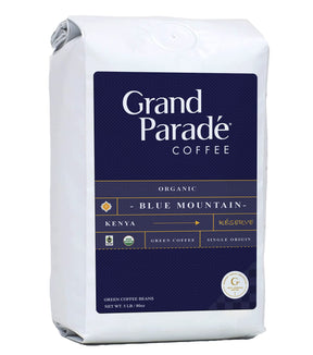 Grand Parade Coffee, 5 Lbs Organic Kenya Blue Mountain Unroasted Green Coffee Beans, 100% Prime Grade 1, Specialty Arabica - Fair Trade Single Origin