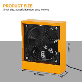 Solder Fume Extractor Smoke Absorber Remover Smoke Prevention Absorber Smoke Fan 12V Soldering Fan DIY Working Fan Fume Extractor for Soldering Station Stained Glass Laser Cutter Repairing DIY Hobby