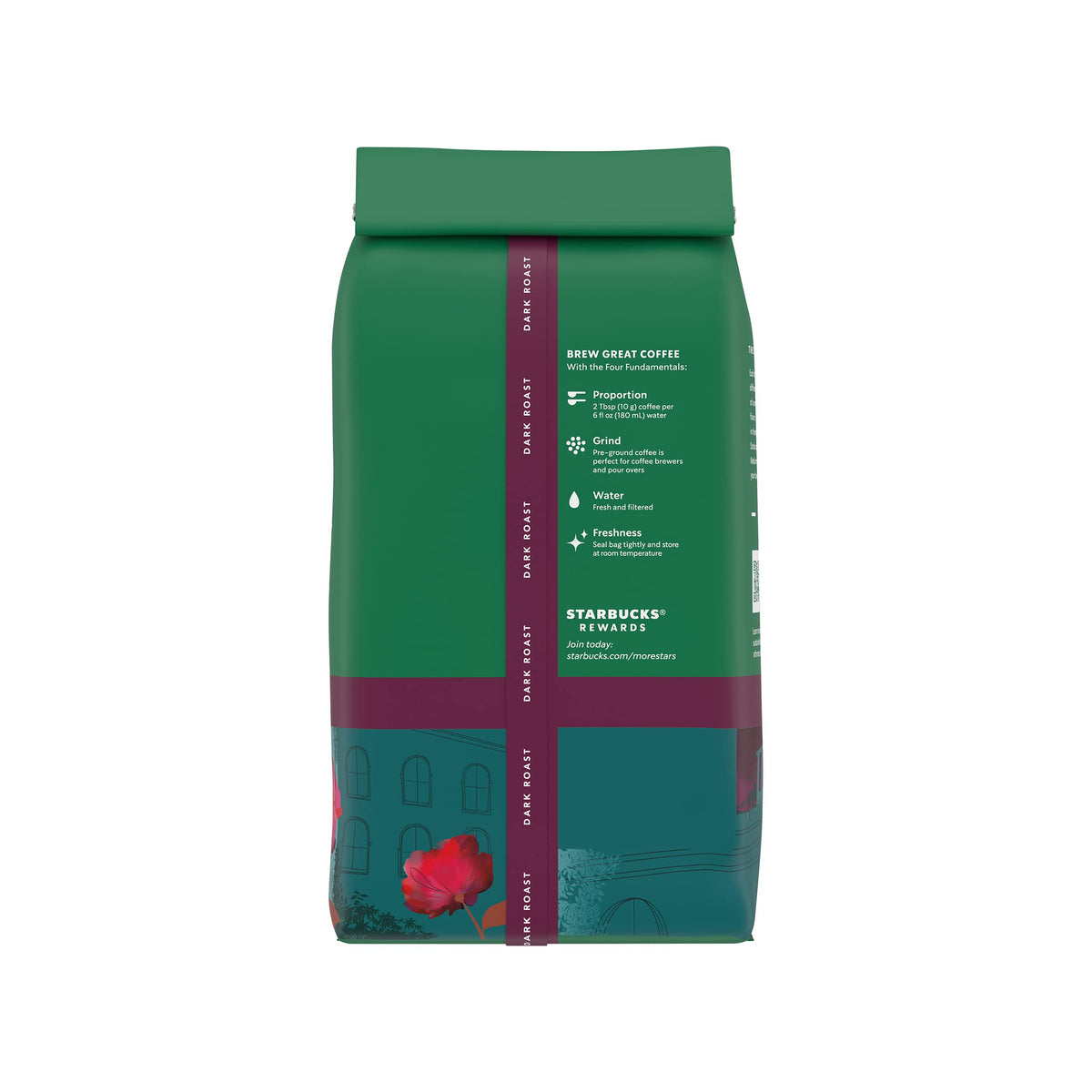 Starbucks gemahlener Kaffee, dunkler Röstkaffee, entkoffeiniert Caffè Verona, 100 % Arabica, 6 Beutel (je 12 oz)