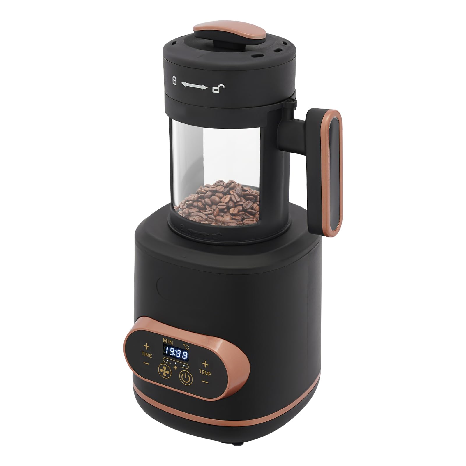 DNYSYSJ Electric Coffee Bean Roaster Machine, Home Use Air Coffee Roaster, Adjustable Timer Roasting Heating and Air Fan Setting