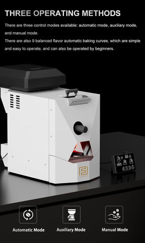 Electric Coffee Bean Roaster Machine, Smokeless Drum Roasting, for Home&Commercial Automatic Baking, Capacity MAX:500g