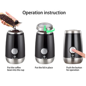 DR MILLS DM-7445 Coffee Grinder Electric Grinder Spice and Herb Grinder, Blade & cup made with SUS304 stianlees steel food grinders electric